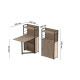 Стол книжка с этажеркой Практик 1 Ferrum-decor 1200x640x990 Черный металл ДСП Дуб Сан-Марино 16 мм (FRD-104612) - фото 4