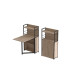Стол книжка с этажеркой Практик 1 Ferrum-decor 1200x640x990 Черный металл ДСП Дуб Сан-Марино 16 мм (FRD-104612) - фото 3