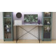 Стіл письмовий Line Лайт Ferrum-decor 75x100x50 Чорний метал ДСП Бетон 16 мм (FRD-104842) - фото 2