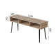 Тумба під телевізор Кентукі Ferrum-decor 45x139x38 Чорний метал ДСП Дуб Сан-Марино 16 мм (FRD-106732) - фото 5