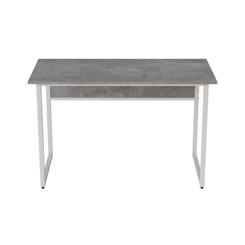 Стол письменный Коди Ferrum-decor 75x140x60 Белый металл ДСП Бетон 16 мм (FRD-106592)