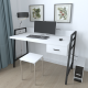 Письменный стол Ferrum-decor Комфорт 75x100x60 Черный металл ДСП Белое 32 мм (FRD-103422) - фото 2