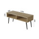 Тумба під ТВ Невада Ferrum-decor 45x100x38 Чорний метал ДСП Дуб Сонома 16 мм (FRD-106722) - фото 4