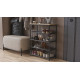 Полка для обуви Слайм 4 Ferrum-decor 820x630x260 Черный металл ДСП Дуб Сонома 16 мм (FRD-105162) - фото 5
