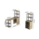 Стол-тумба трансформер Смарт 3/1 с этажеркой Ferrum-decor 1430x1450x500 Черный металл ДСП Дуб Сонома 16 мм (FRD-105112) - фото 9