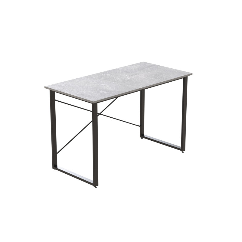Стіл письмовий Дейв Ferrum-decor 75x120x60 Чорний метал ДСП Бетон 32 мм (FRD-106443)