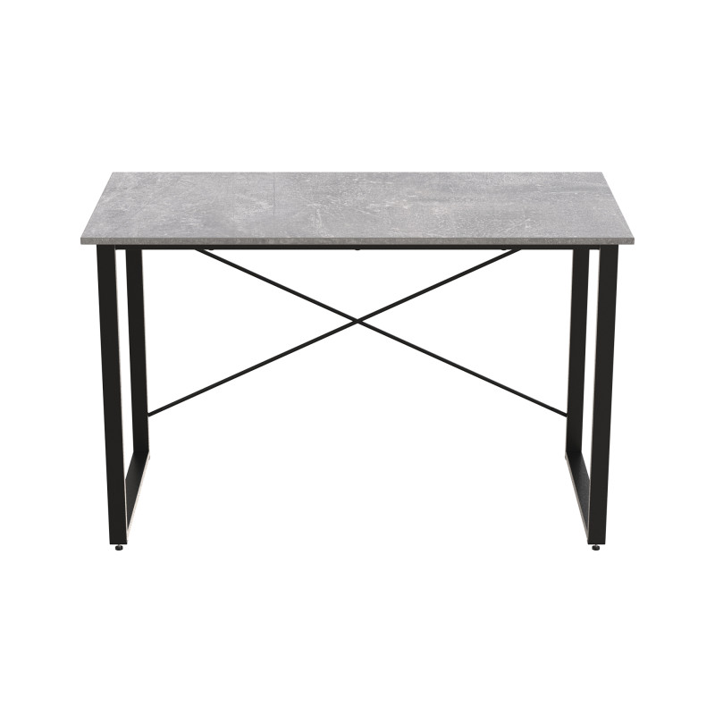 Стіл письмовий Дейв Ferrum-decor 75x120x60 Чорний метал ДСП Бетон 32 мм (FRD-106443)