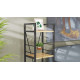 Етажерка 4/34 Ferrum-decor Серії Конект 120x34x28 чорний ДСП Дуб Артизан 16мм (FRD-104273) - фото 3