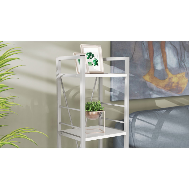Етажерка 4/34 Ferrum-decor Серії Конект 120x34x28 сірий ДСП Біле 16мм (FRD-104283)