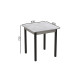 Стіл кухонний Ferrum-decor Агата 75x90x90 Чорний ДСП Бетон 16мм (FRD-105563) - фото 3