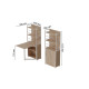 Стол книжка с этажеркой Практик 2 Ferrum-decor 1555x640x990 Белый металл ДСП Дуб Сан-Марино 16 мм (FRD-104633) - фото 4