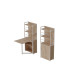 Стол книжка с этажеркой Практик 2 Ferrum-decor 1555x640x990 Белый металл ДСП Дуб Сан-Марино 16 мм (FRD-104633) - фото 3