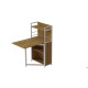 Стіл книжка з етажеркою Практик 1 Ferrum-decor 1200x640x990 Білий метал ДСП Дуб Артизан 16 мм (FRD-104623) - фото 5