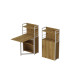 Стіл книжка з етажеркою Практик 1 Ferrum-decor 1200x640x990 Білий метал ДСП Дуб Артизан 16 мм (FRD-104623) - фото 2