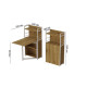 Стіл книжка з етажеркою Практик 1 Ferrum-decor 1200x640x990 Білий метал ДСП Дуб Артизан 16 мм (FRD-104623) - фото 4