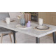 Стіл кухонний Марсель 50 Ferrum-decor 75x120x70 Чорний метал ДСП Бетон 32 мм (FRD-106703) - фото 2