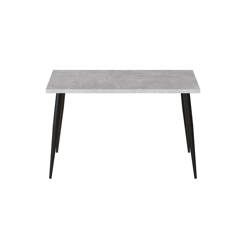 Стіл кухонний Марсель 50 Ferrum-decor 75x120x70 Чорний метал ДСП Бетон 32 мм (FRD-106703)