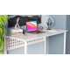 Стол письменный Майк Ferrum-decor 75x140x60 Белый металл ДСП Бетон 32 мм (FRD-106523) - фото 2