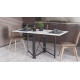 Стіл-книга трансформер Оріон 2 Ferrum-decor 750x1520x730 Чорний метал ДСП Біле 16 мм (FRD-104583) - фото 3