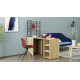 Стол-тумба трансформер Смарт 4/2 с этажеркой Ferrum-decor 1430x1450x600 Черный металл ДСП Дуб Сонома 16 мм (FRD-105133) - фото 2