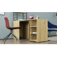 Стол-тумба трансформер Смарт 4/2 с этажеркой Ferrum-decor 1430x1450x600 Черный металл ДСП Дуб Сонома 16 мм (FRD-105133) - фото 3