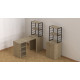 Стол-тумба трансформер Смарт 4/2 с этажеркой Ferrum-decor 1430x1450x600 Черный металл ДСП Дуб Сонома 16 мм (FRD-105133) - фото 8