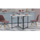 Стіл трансформер книжка Вуді Ferrum-decor 75x130x90 Чорний метал ДСП Бетон 16 мм (FRD-106743) - фото 3