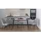Стіл кухонний розкладний Данді на конусних ногах Ferrum-decor 75x120(160)x60 Чорний метал ДСП Дуб Сан-Марино 16 мм (FRD-106774) - фото 6