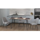 Стіл кухонний розкладний Данді на конусних ногах Ferrum-decor 75x120(160)x60 Чорний метал ДСП Дуб Сан-Марино 16 мм (FRD-106774) - фото 3