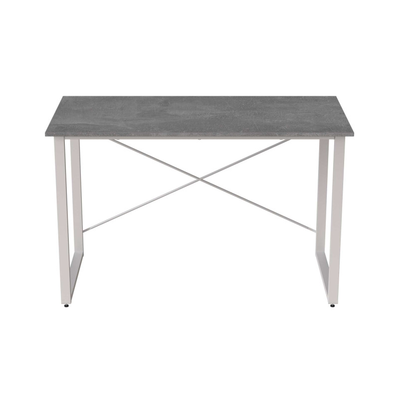 Стіл письмовий Дейв Ferrum-decor 75x120x60 Білий метал ДСП Бетон 32 мм (FRD-106444)