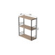 Книжная полка универсальная Ferrum-decor Стим 2 74x63x26 черный ДСП Дуб Сан-Марино 16мм (FRD-104104) - фото 3