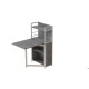 Стіл книжка з етажеркою Практик 1 Ferrum-decor 1200x640x990 Білий метал ДСП Бетон 16 мм (FRD-104624) - фото 2