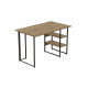 Компьютерный стол Ferrum-decor Кевин 75x100x60 черный ДСП Дуб Артизан 32мм (FRD-106835) - фото 5
