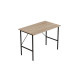Стіл письмовий Line Тайм Ferrum-decor 75x100x60 Чорний метал ДСП Дуб Сонома 16 мм (FRD-104874) - фото 2