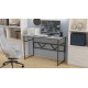 Стол письменный Раян Ferrum-decor 75x140x70 Черный металл ДСП Бетон 32 мм (FRD-106504) - фото 6