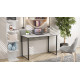 Стол письменный Скай Ferrum-decor 75x100x60 Черный металл ДСП Бетон 32 мм (FRD-106654) - фото 3