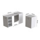Стол-тумба трансформер Смарт 1/2 Ferrum-decor 750x1450x600 ДСП Белое 16 мм (FRD-105074) - фото 5