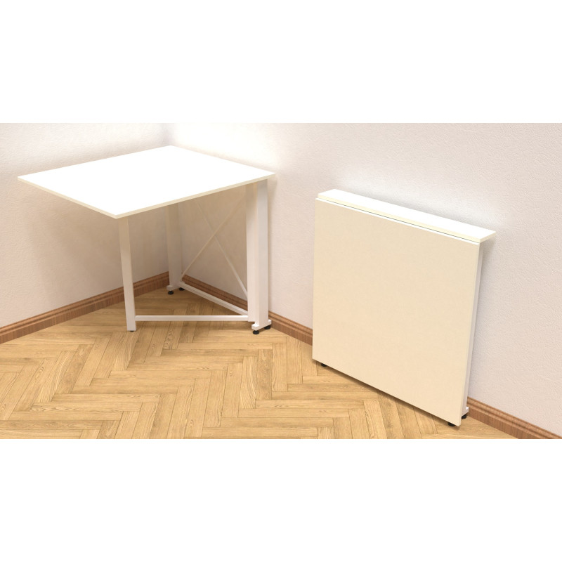 Стіл-книга трансформер Оріон 1 Ferrum-decor 750x810x730 Білий метал ДСП Біле 16 мм (FRD-104604)