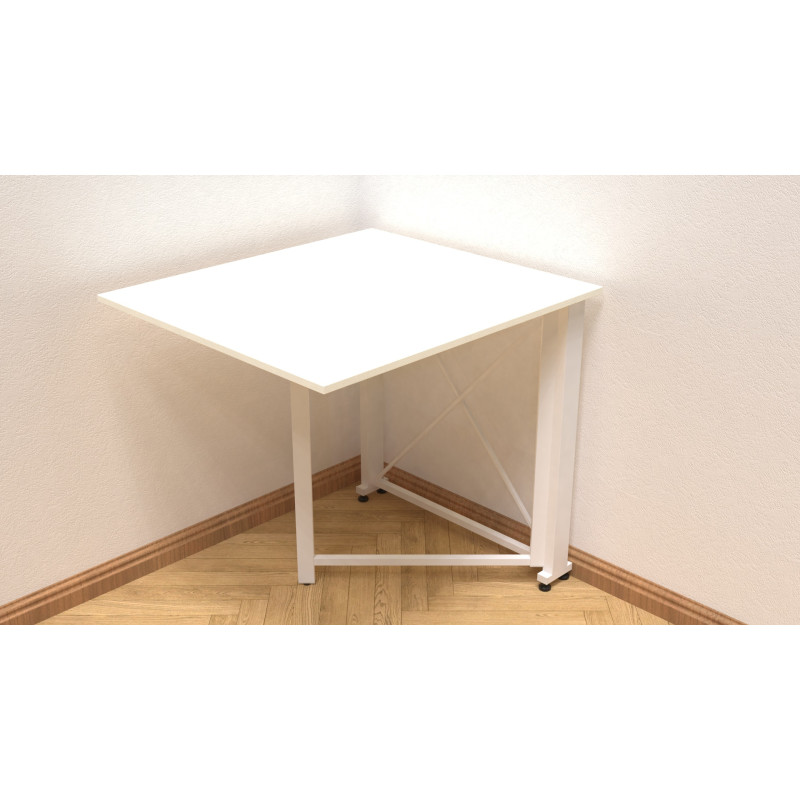Стіл-книга трансформер Оріон 1 Ferrum-decor 750x810x730 Білий метал ДСП Біле 16 мм (FRD-104604)