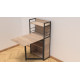 Стол книжка с этажеркой Практик 1 Ferrum-decor 1200x640x990 Черный металл ДСП Дуб Сонома 16 мм (FRD-104614) - фото 3