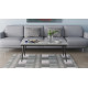 Стол трансформер журнальный Dandi Small Ferrum-decor 45x120(160)x60 Черный металл ДСП Бетон 16 мм (FRD-106785) - фото 11