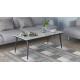 Стол трансформер журнальный Dandi Small Ferrum-decor 45x120(160)x60 Черный металл ДСП Бетон 16 мм (FRD-106785) - фото 7