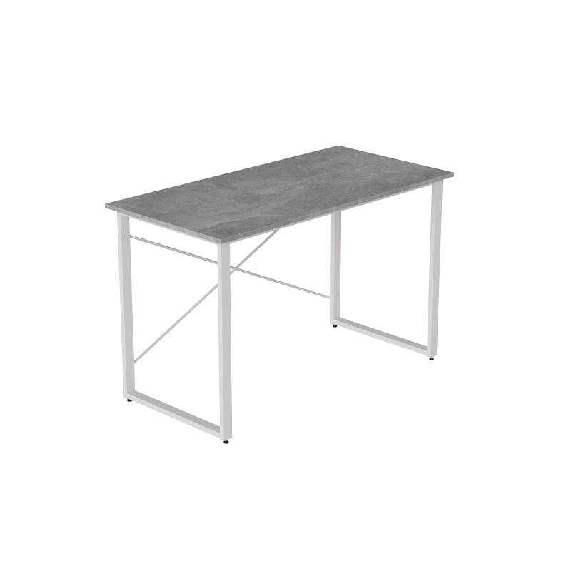 Стол письменный Дейв Ferrum-decor 75x100x60 Белый металл ДСП Бетон 16 мм (FRD-106435)