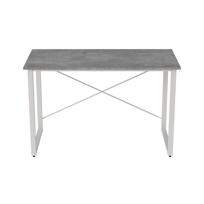 Стол письменный Дейв Ferrum-decor 75x100x60 Белый металл ДСП Бетон 16 мм (FRD-106435)