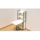 Стол книжка с этажеркой Практик 2 Ferrum-decor 1555x640x990 Черный металл ДСП Белое 16 мм (FRD-104625) - фото 3