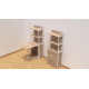 Стол книжка с этажеркой Практик 2 Ferrum-decor 1555x640x990 Белый металл ДСП Дуб Сонома 16мм (FRD-104635) - фото 5