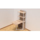 Стол книжка с этажеркой Практик 2 Ferrum-decor 1555x640x990 Белый металл ДСП Дуб Сонома 16мм (FRD-104635) - фото 3
