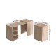 Стол-тумба трансформер Смарт 1/2 Ferrum-decor 750x1450x600 ДСП Дуб Сан-Марино 16 мм (FRD-105075) - фото 5