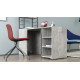 Стіл-тумба трансформер Смарт 4/2 з етажеркою Ferrum-decor 1430x1450x600 Чорний метал ДСП Бетон 16 мм (FRD-105135) - фото 5