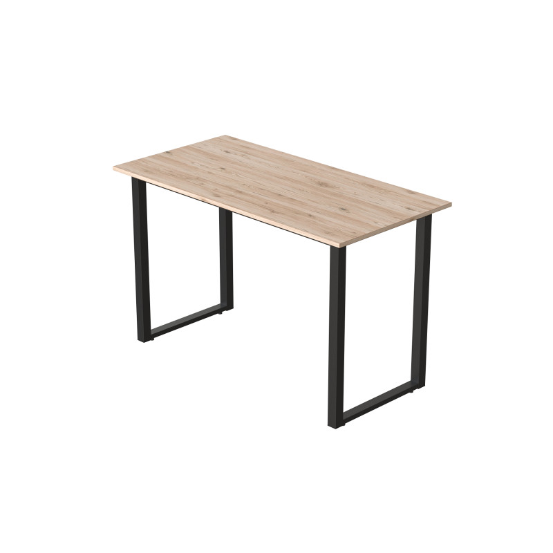 Стіл письмовий Кнап 2 Ferrum-decor 75x120x60 Чорний метал ДСП Дуб Сан-Марино 16 мм (FRD-106395)